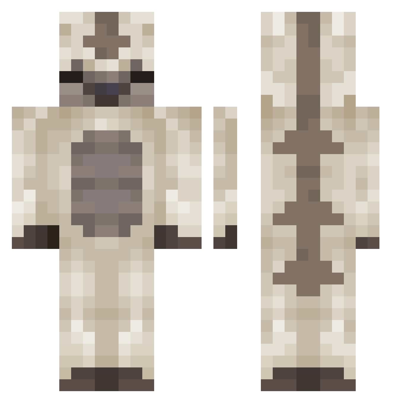 mckpm5 Minecraft skin, front and back view