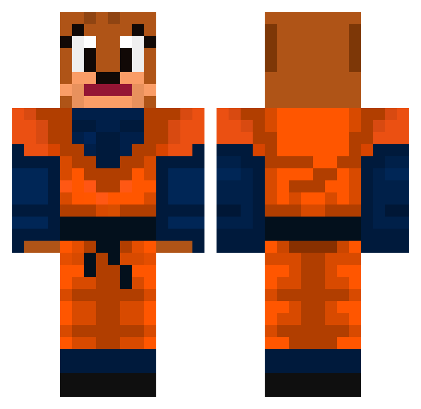 CASINO25 Minecraft skin, front and back view
