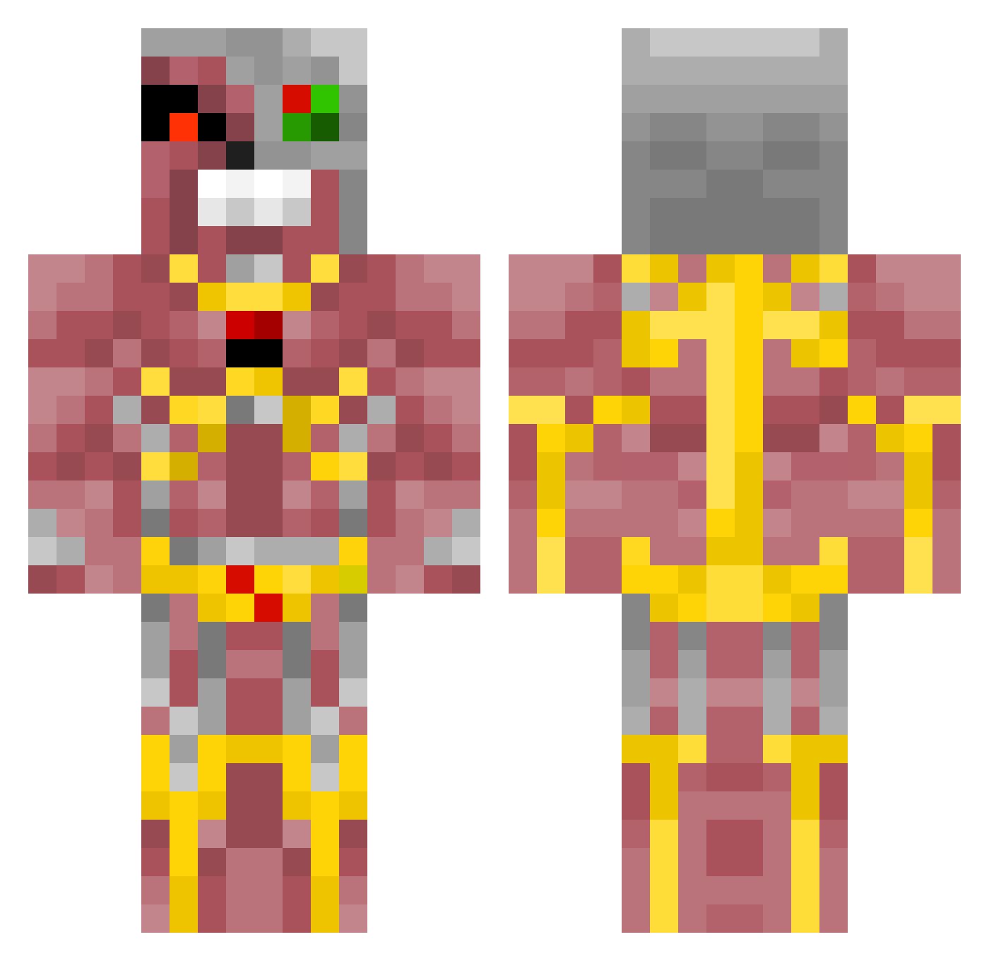 Obskur19 Minecraft skin, front and back view