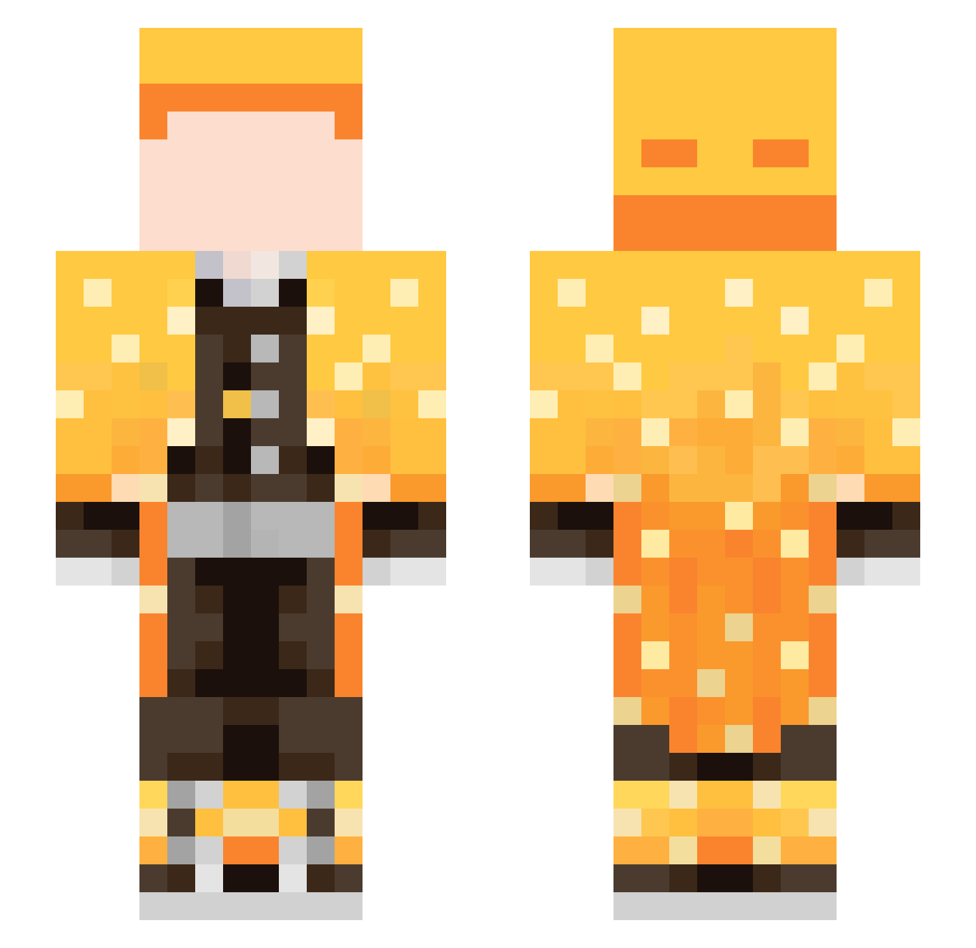 Choi_Minho Minecraft skin, front and back view