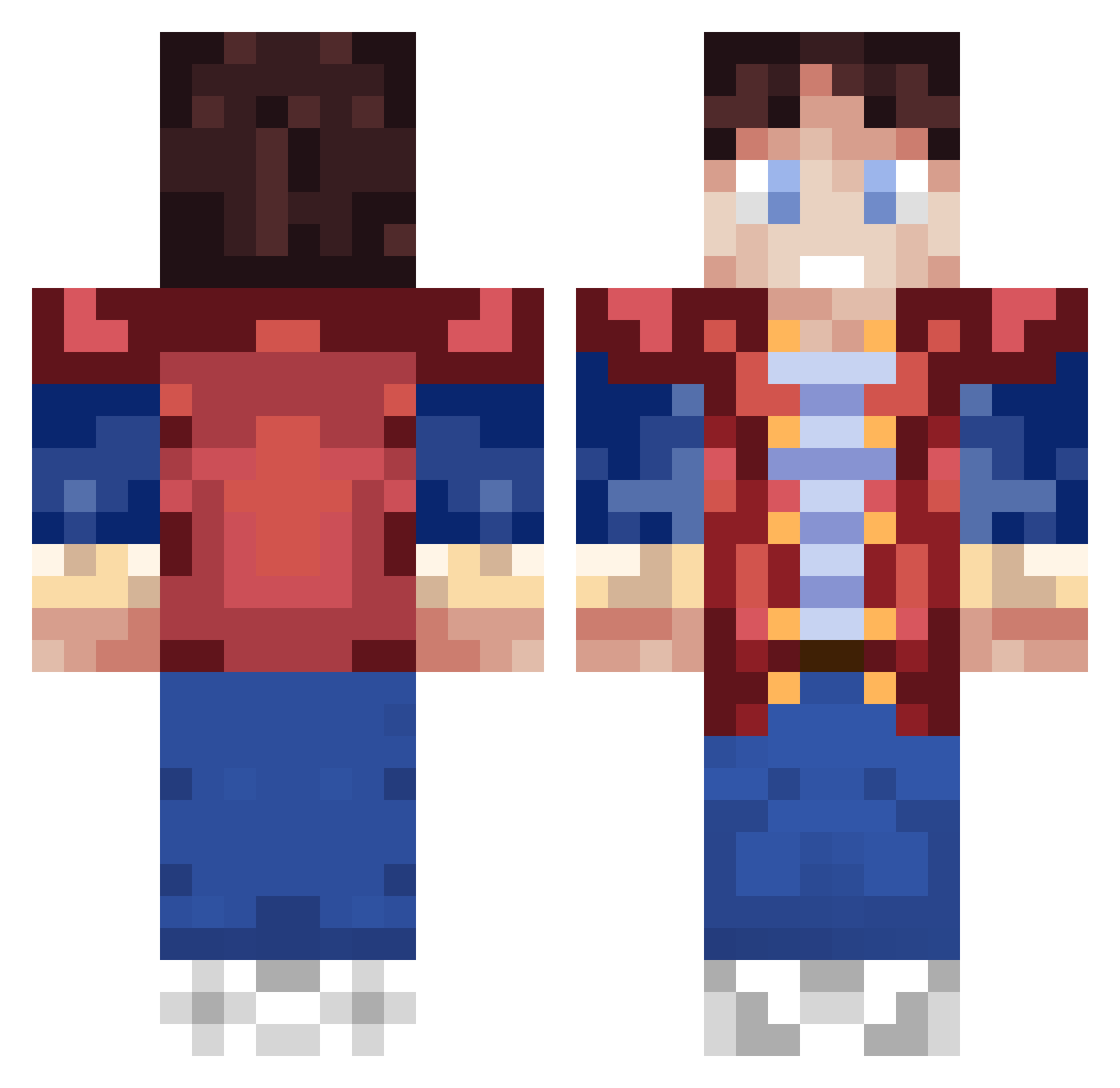 Slndrome Minecraft skin, front and back view