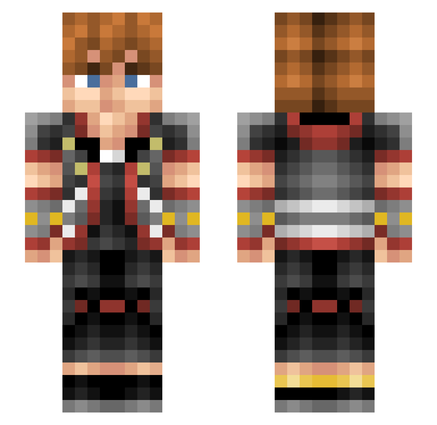 Legoboyyy Minecraft skin, front and back view