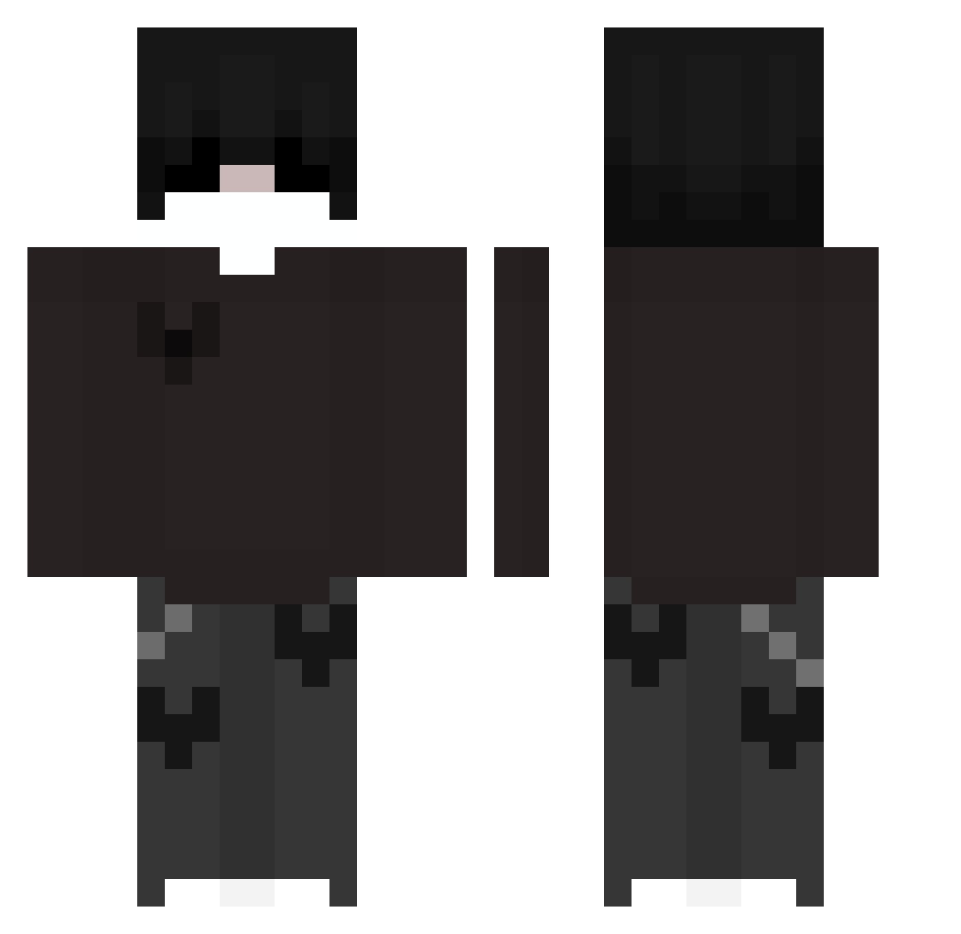 Hotpig29 Minecraft skin, front and back view