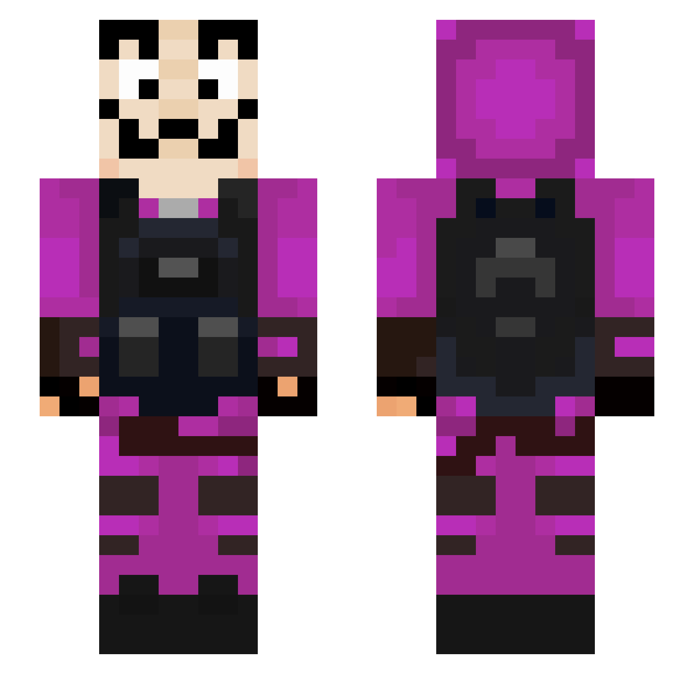 LemonXDD Minecraft skin, front and back view