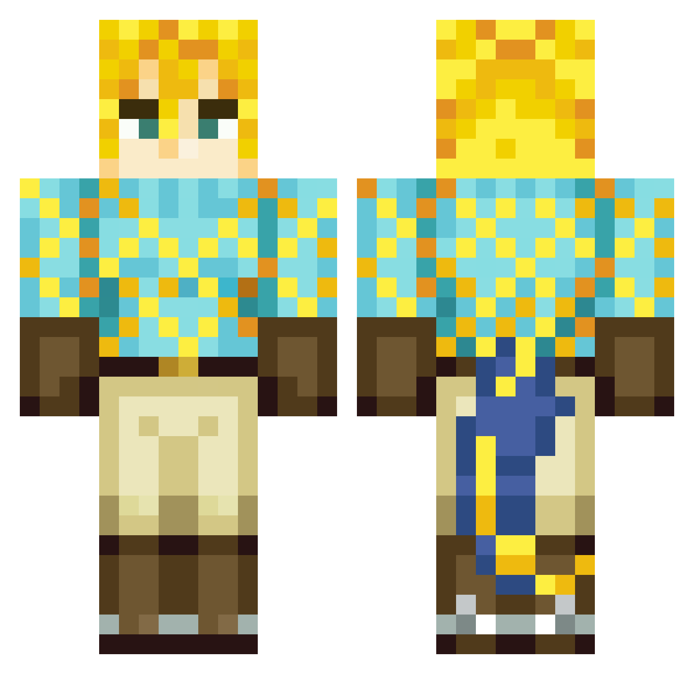 mr_tost5656 Minecraft skin, front and back view