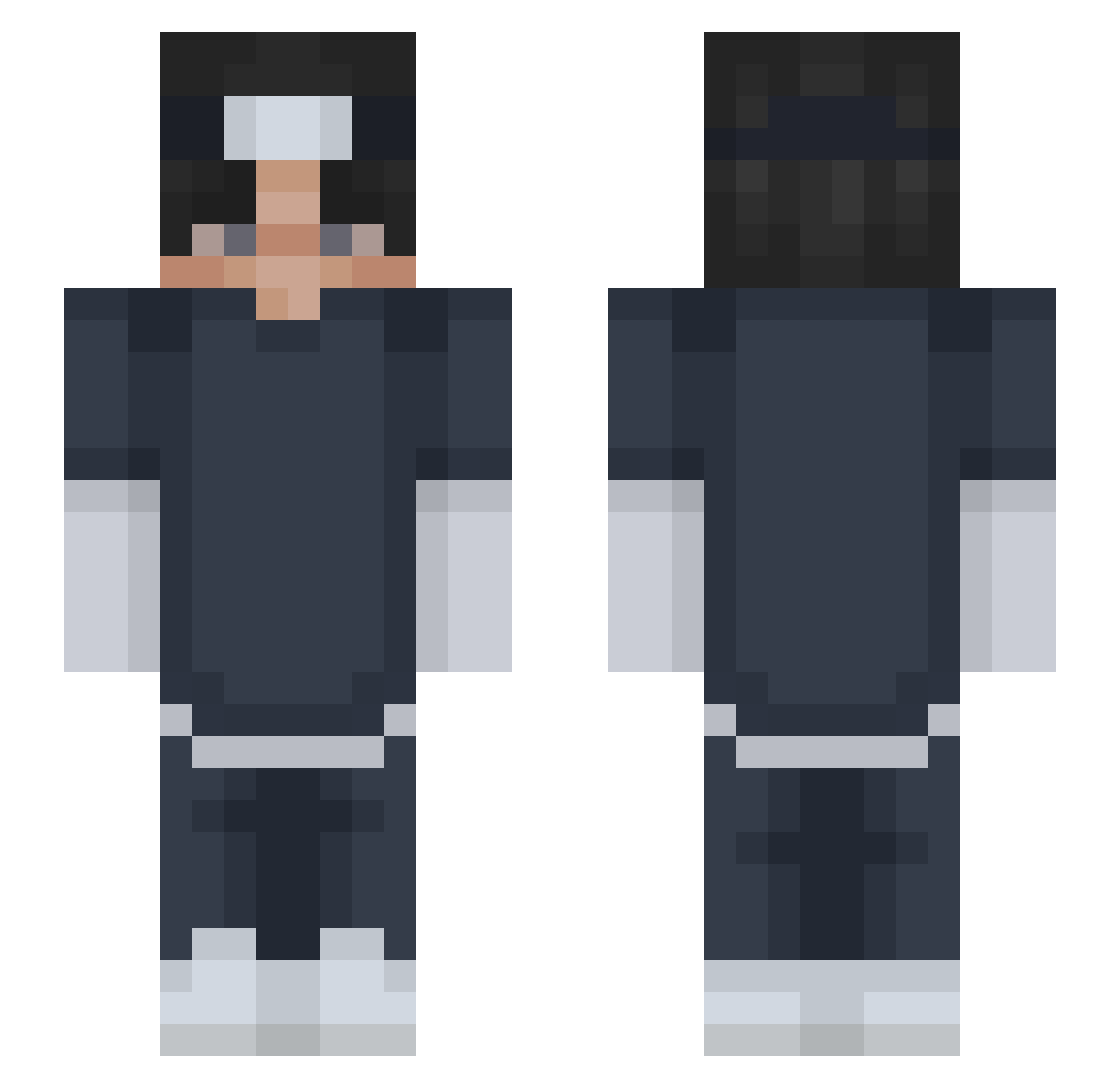 DanielLogic Minecraft skin, front and back view
