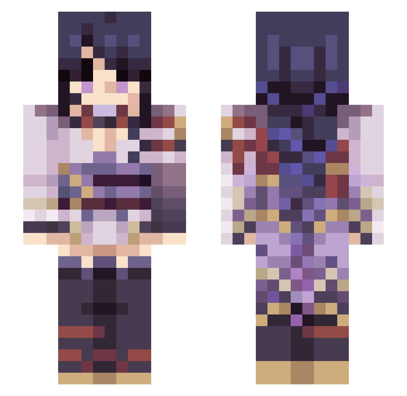 MrEthical_kun Minecraft skin, front and back view