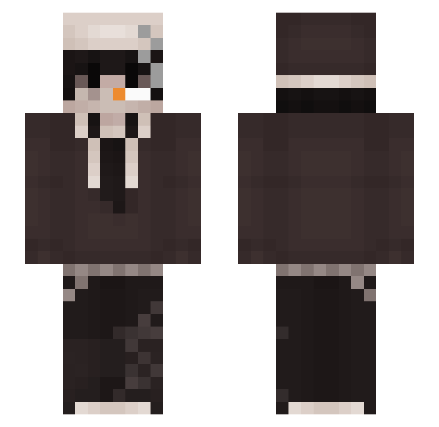 Anderson01 Minecraft skin, front and back view