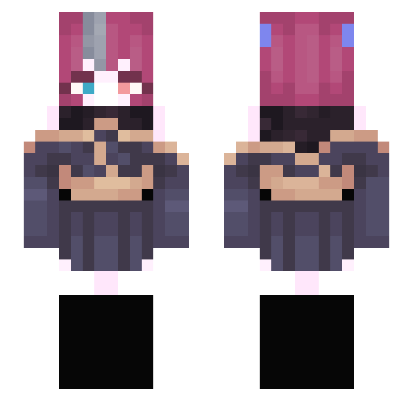 EosQuilly Minecraft skin, front and back view
