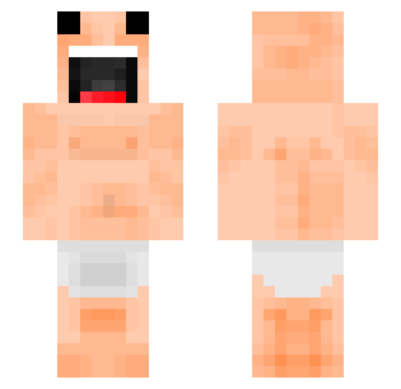 Phospho Minecraft skin, front and back view