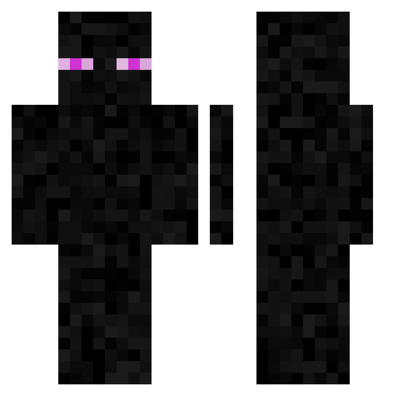 DinoNuggMan69 Minecraft skin, front and back view
