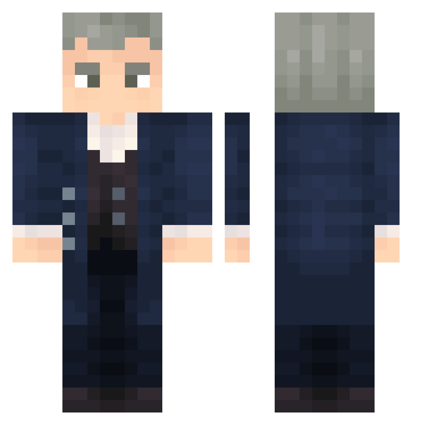 Nepcen Minecraft skin, front and back view