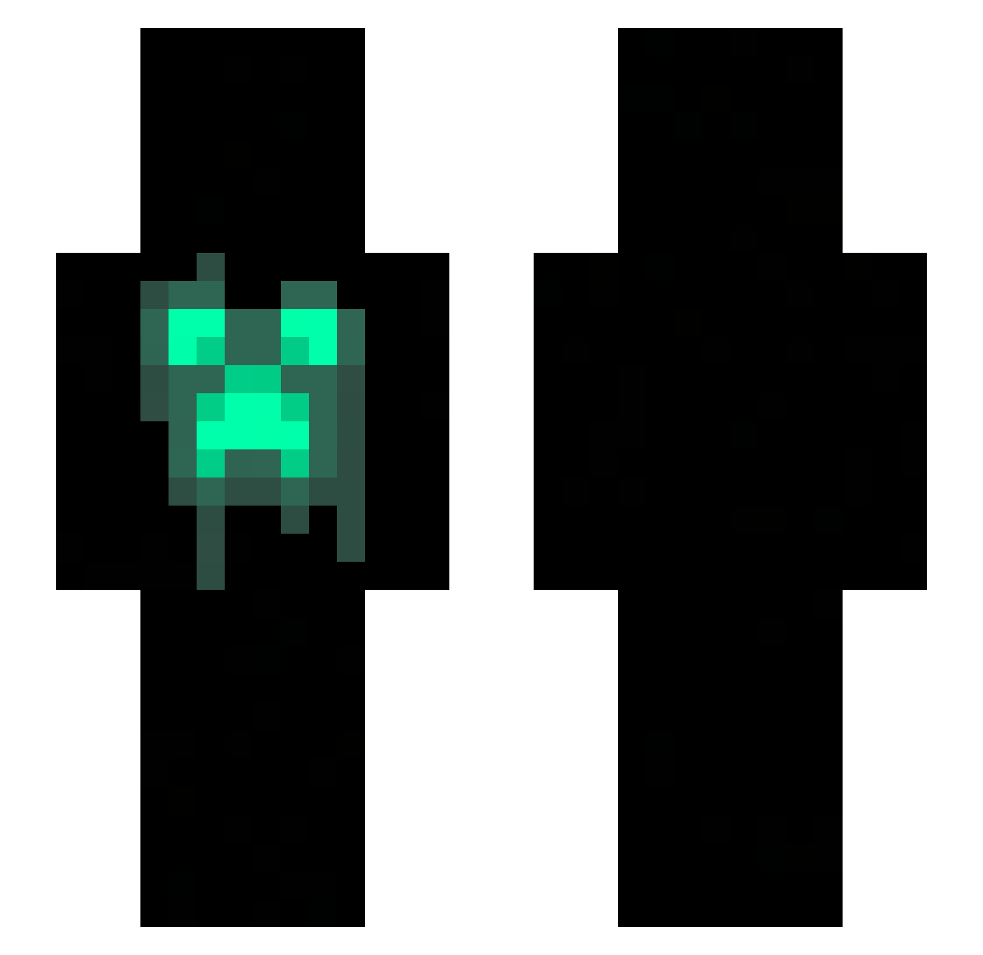 Njasi Minecraft skin, front and back view