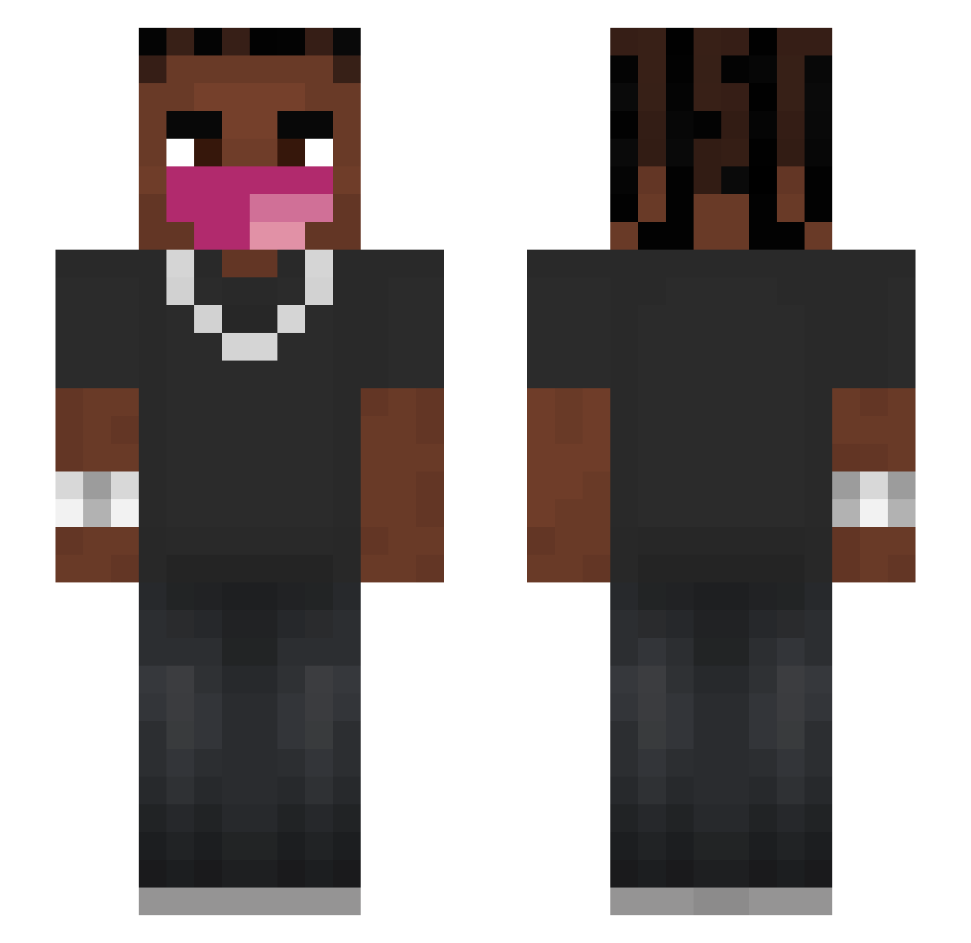 Quinoa Minecraft skin, front and back view