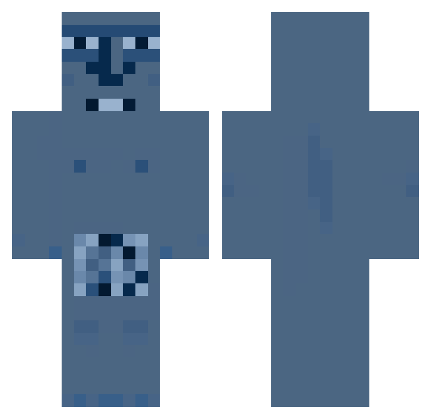 UselessHorse23 Minecraft skin, front and back view
