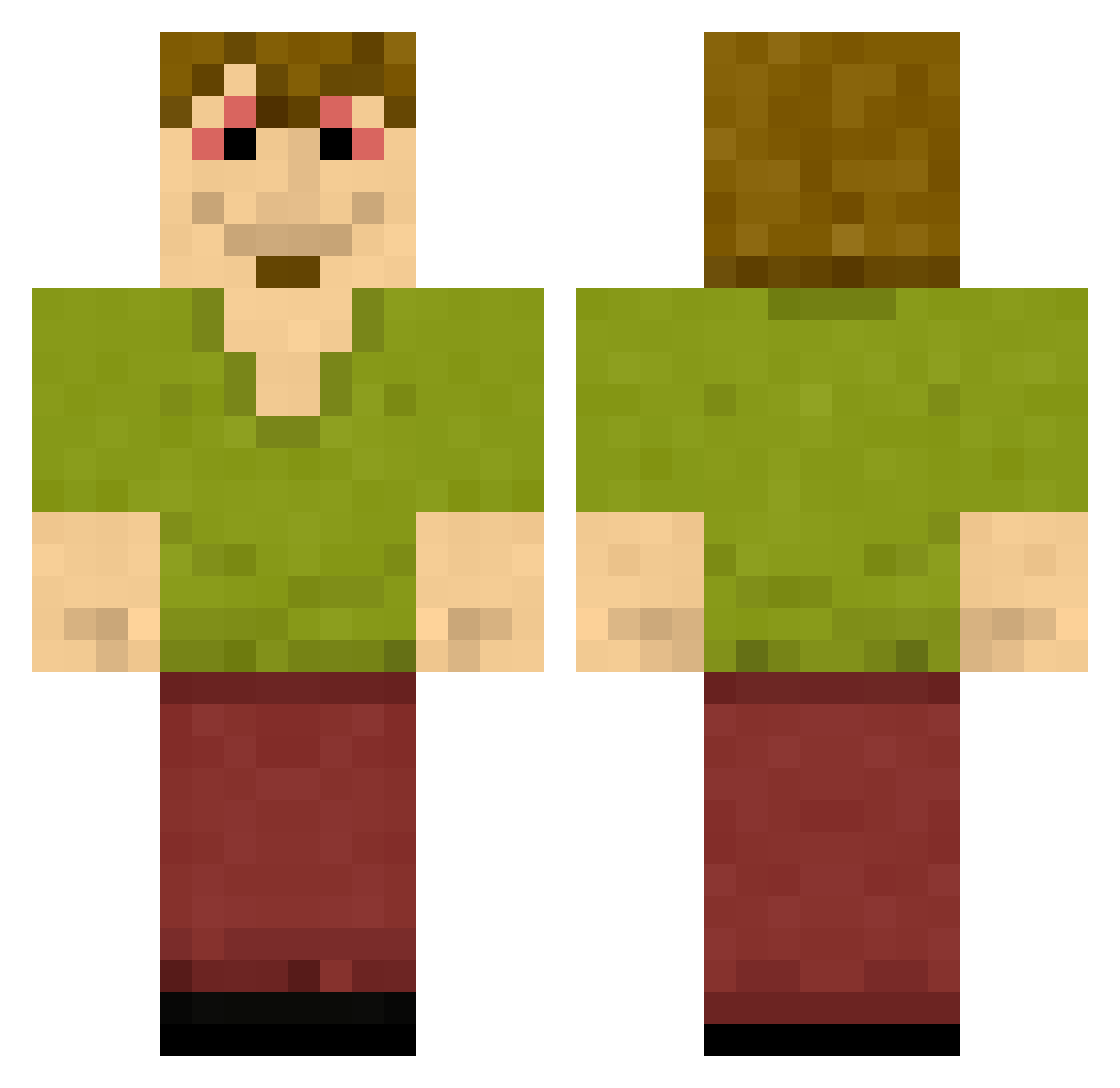 M475 Minecraft skin, front and back view