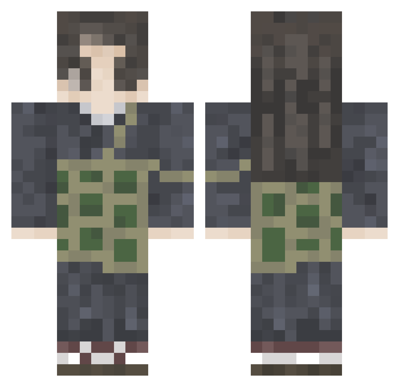 lukeskiiiiiii Minecraft skin, front and back view