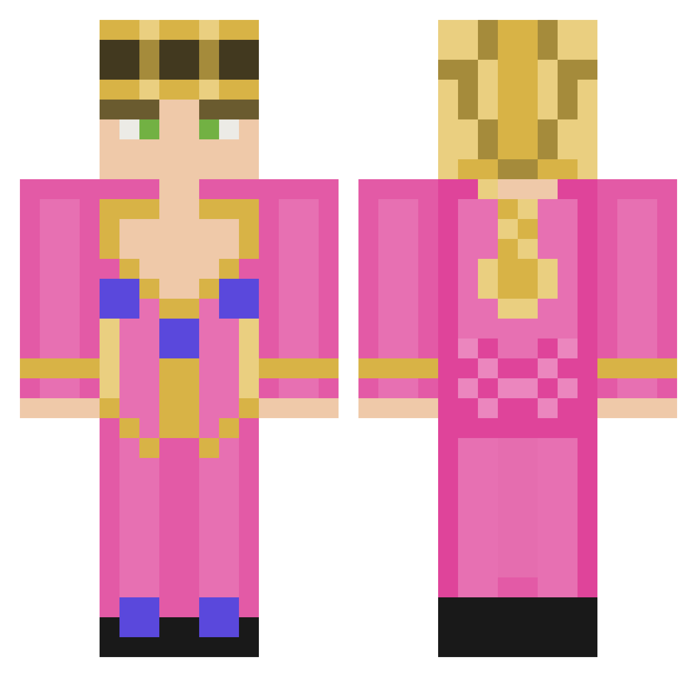 Chetanhossain Minecraft skin, front and back view