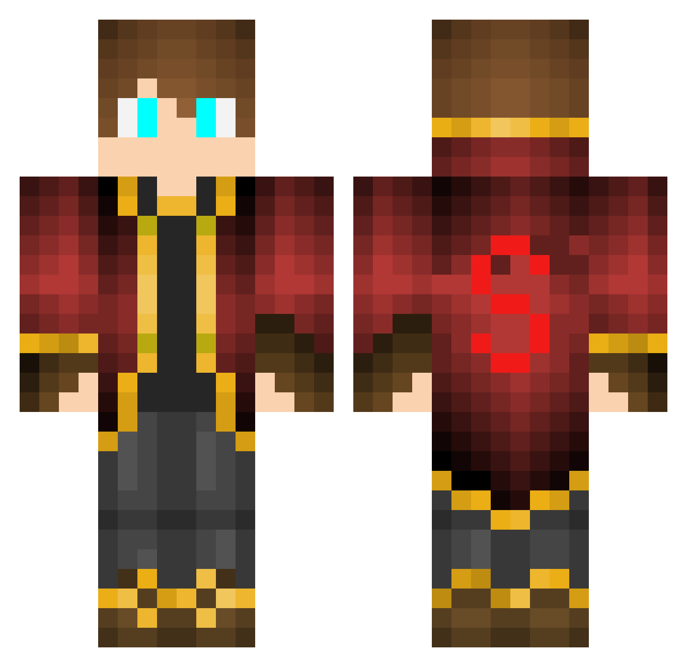 Dorgaorfa Minecraft skin, front and back view