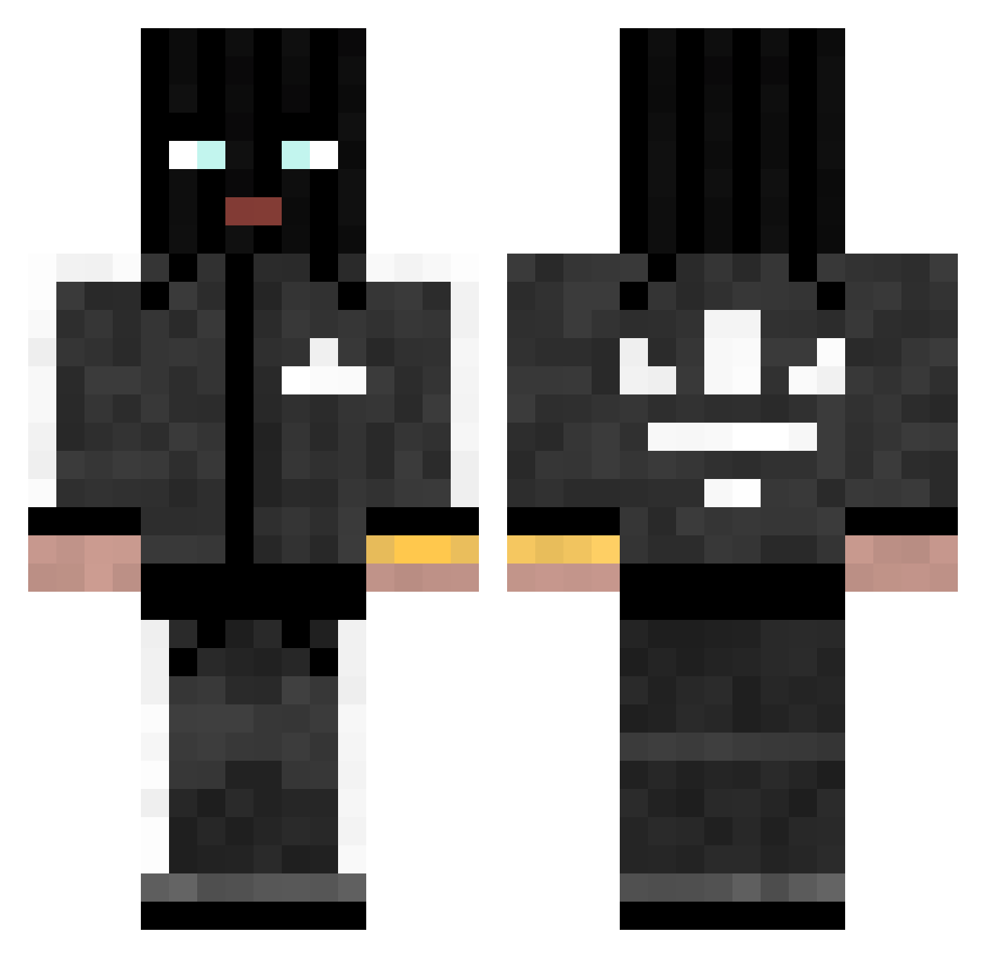DonerKebab123 Minecraft skin, front and back view