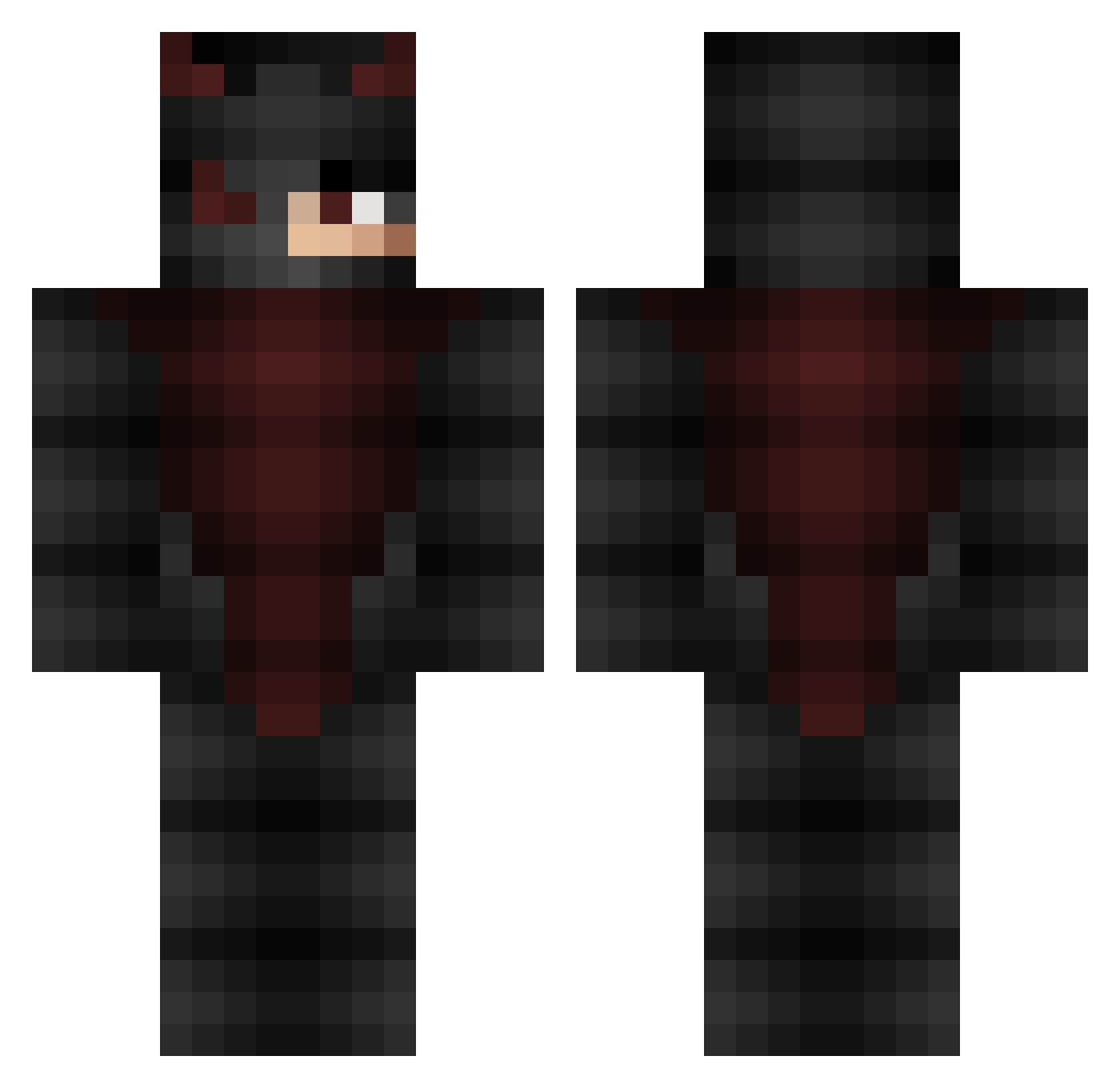 ImStillWoke Minecraft skin, front and back view