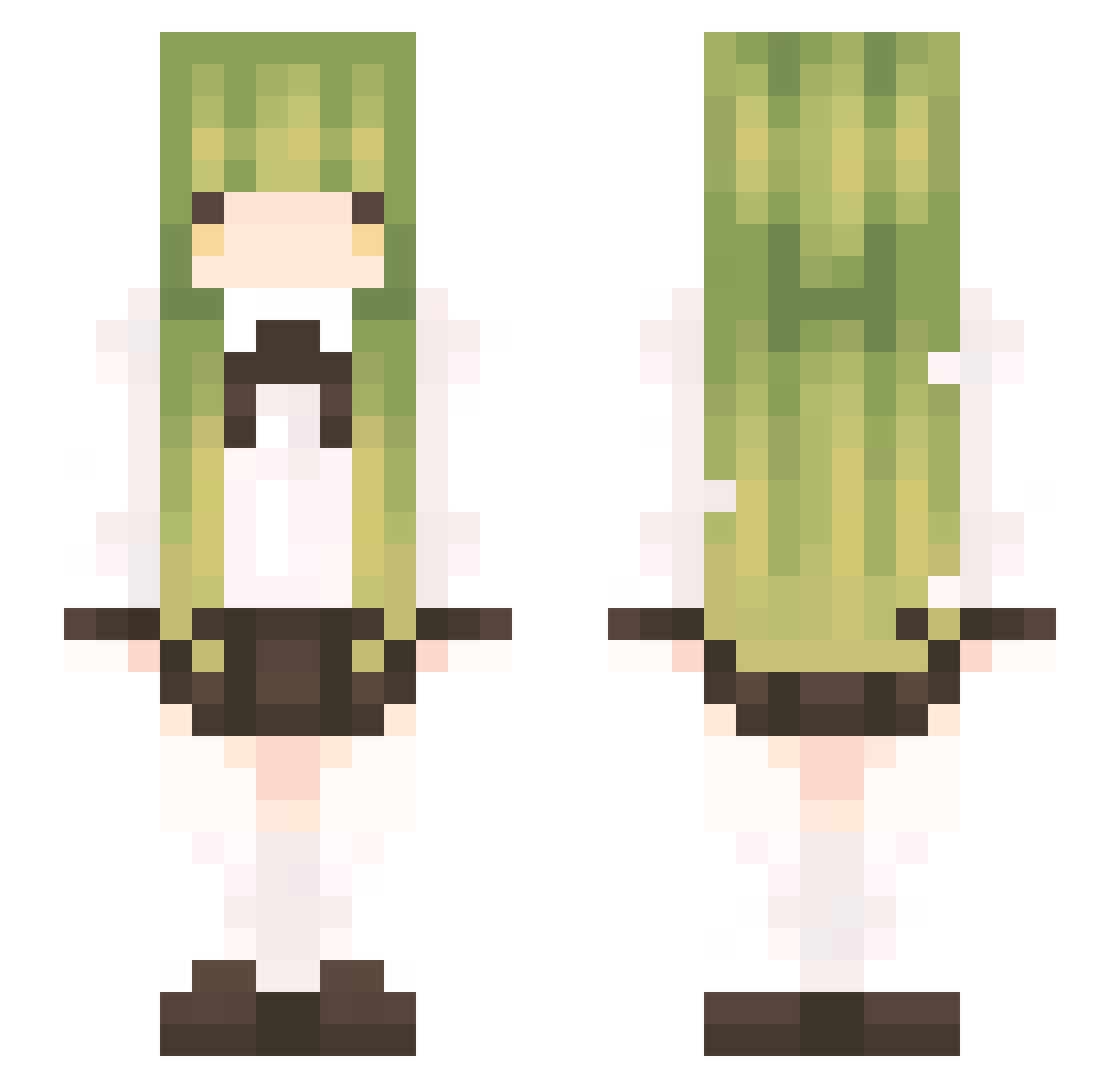 kawaii_usamimi Minecraft skin, front and back view