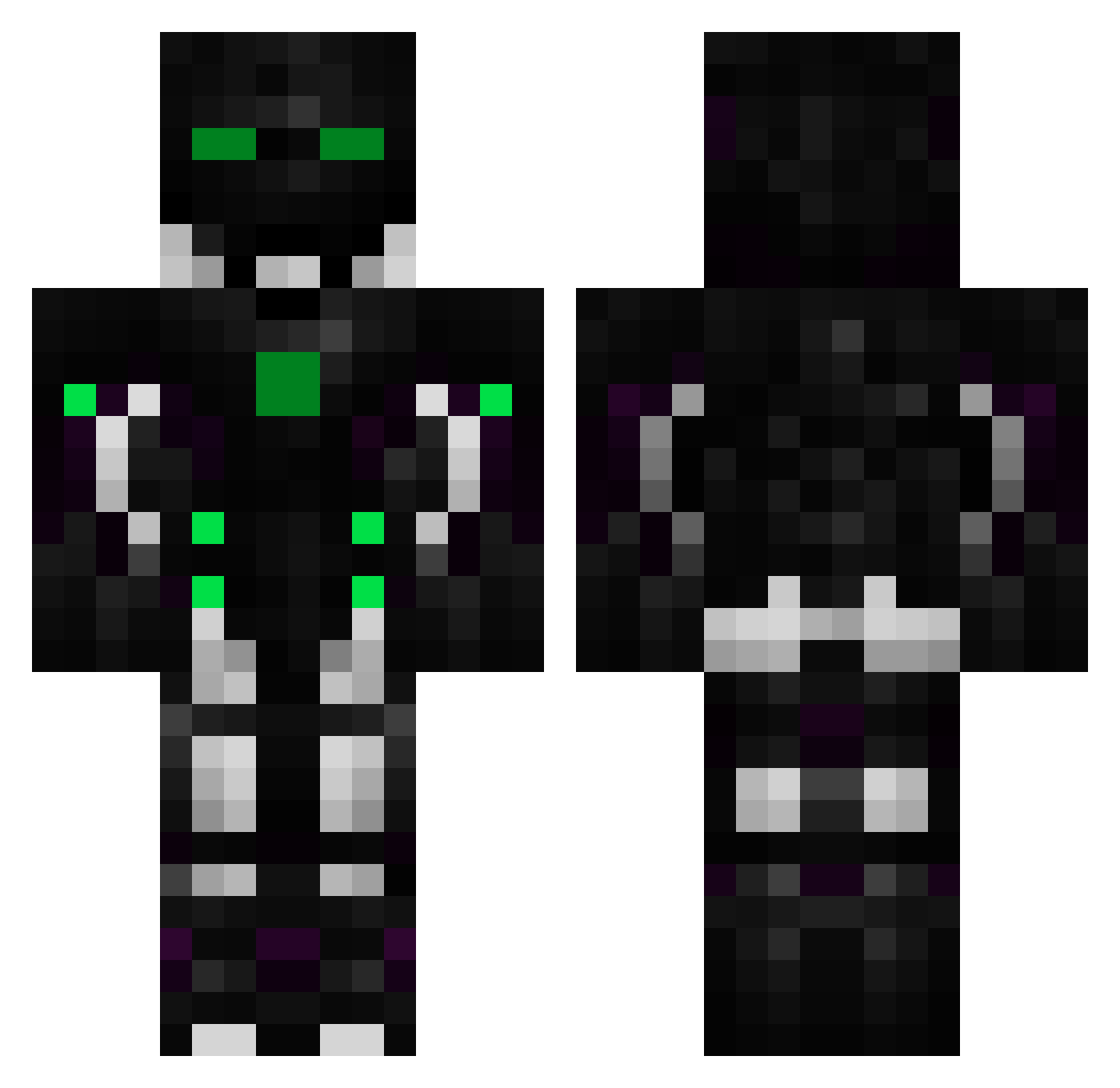 RajMatage Minecraft skin, front and back view
