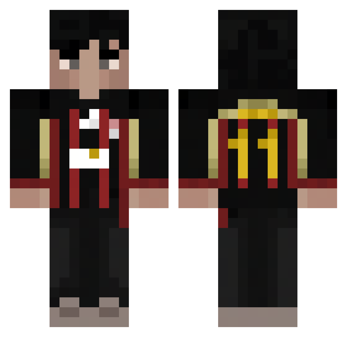 84ww Minecraft skin, front and back view