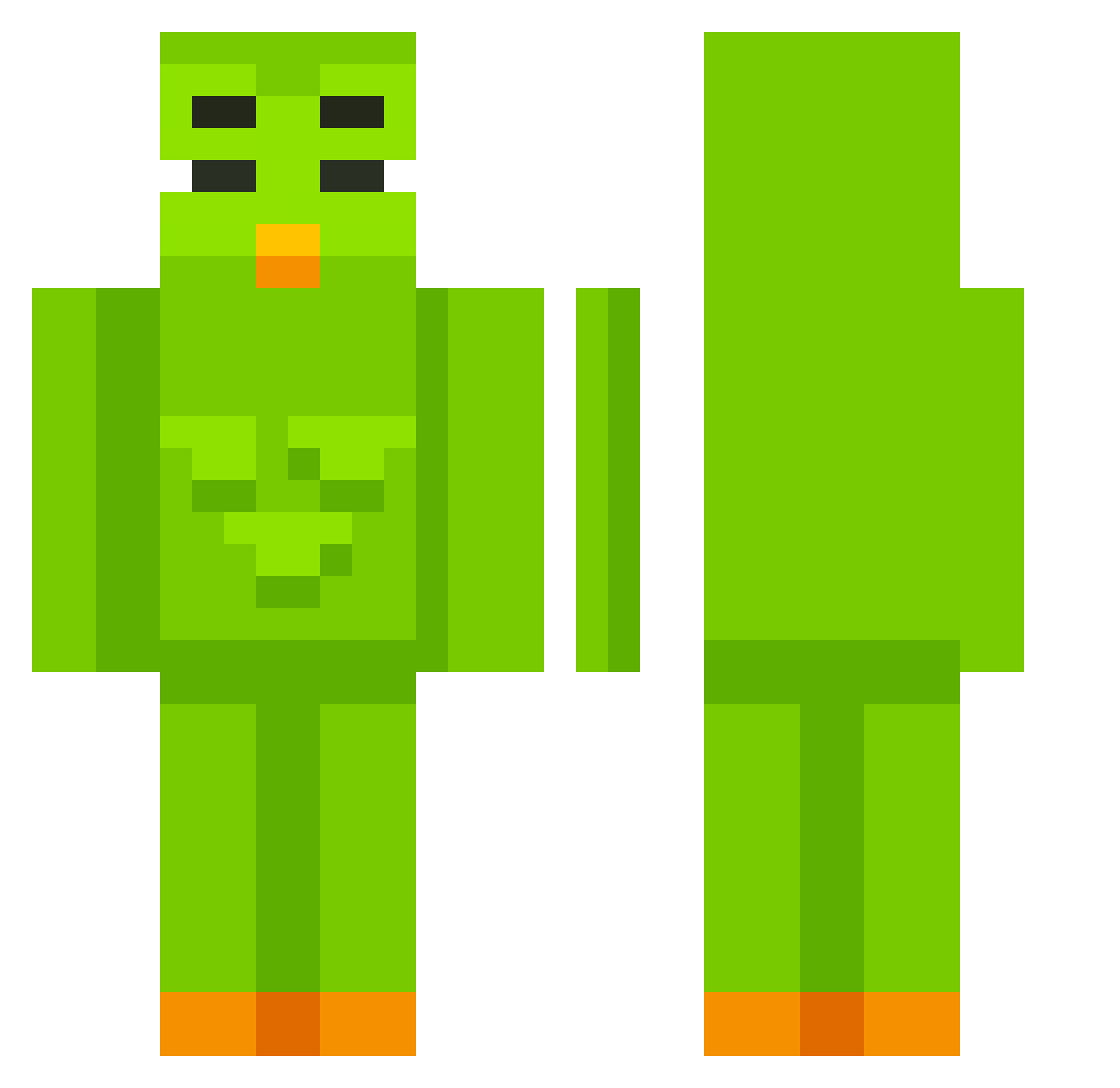 founou Minecraft skin, front and back view