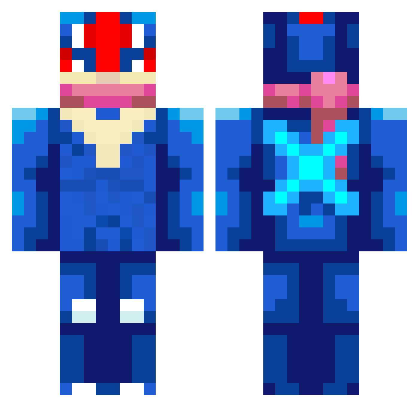 1The_Fam1 Minecraft skin, front and back view