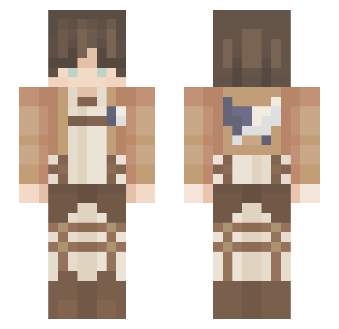 asian_debris Minecraft skin, front and back view