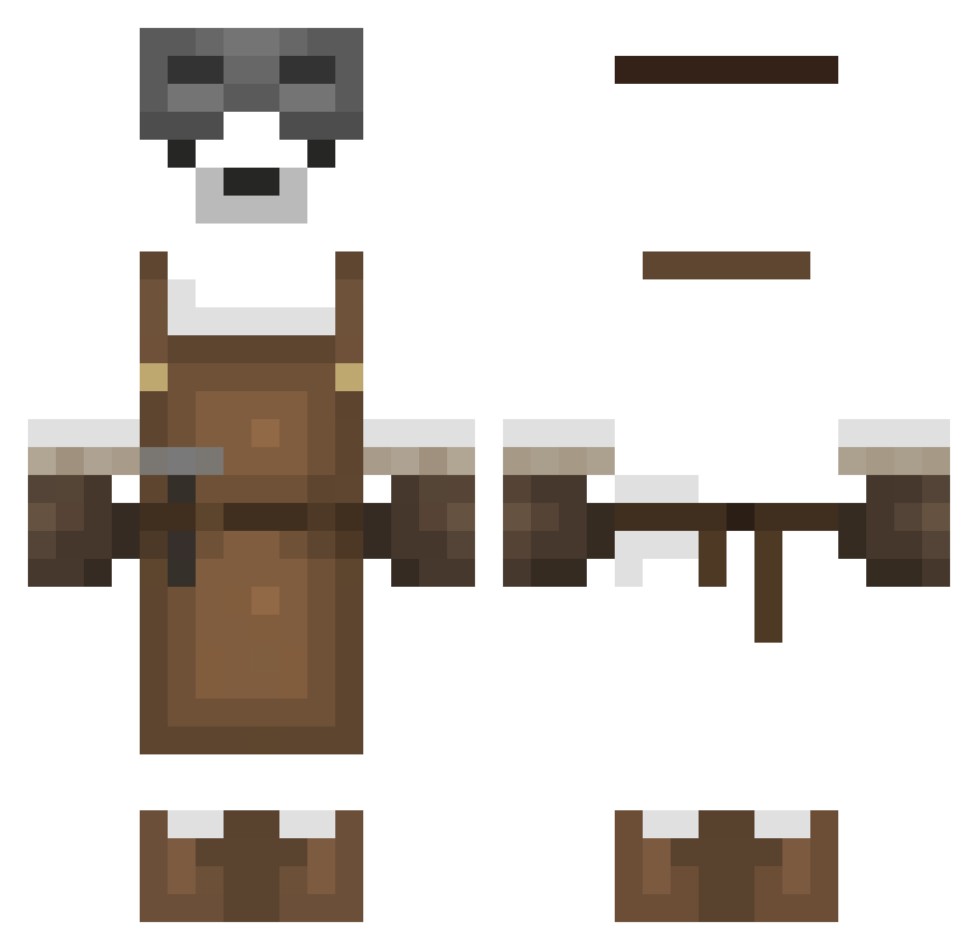 Arrieer Minecraft skin, front and back view