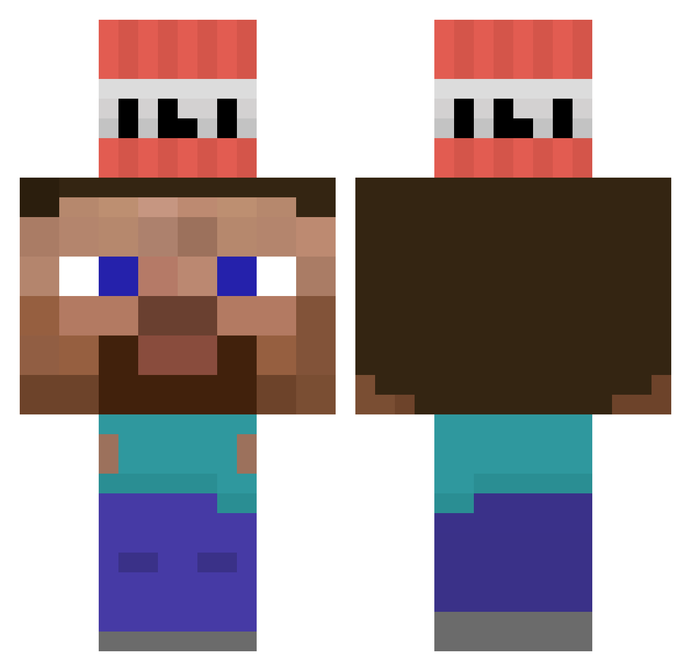 FERNANDOPRO1875 Minecraft skin, front and back view