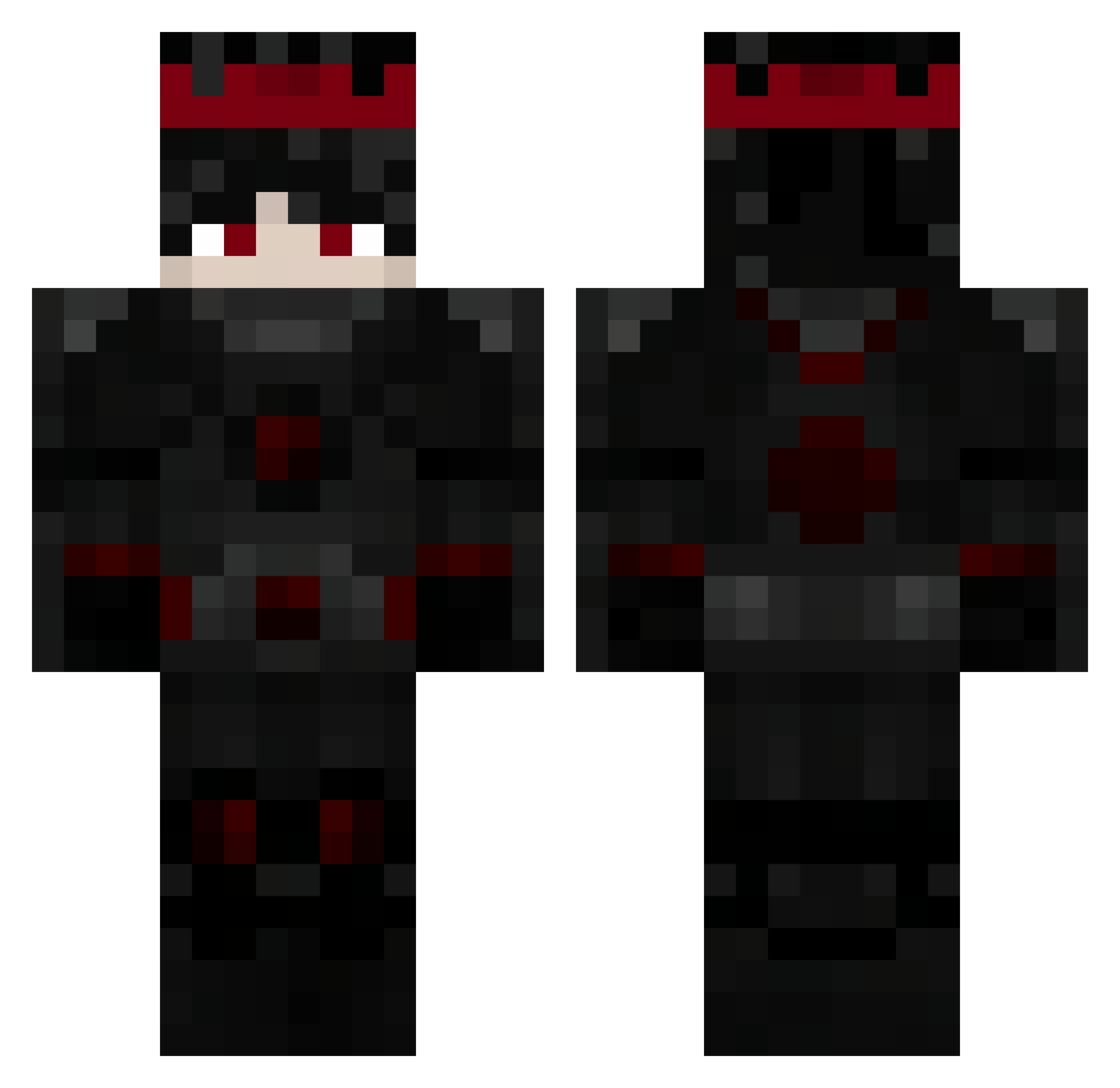 Aptmic Minecraft skin, front and back view