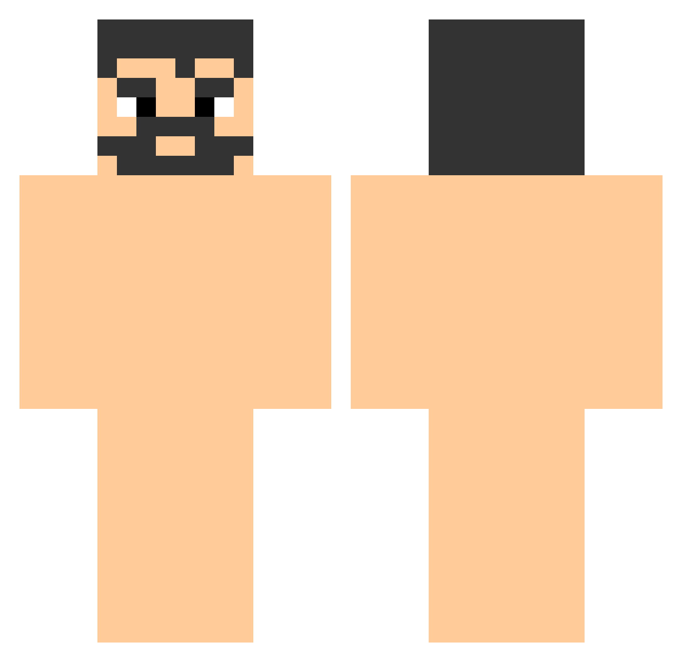 zztt91 Minecraft skin, front and back view