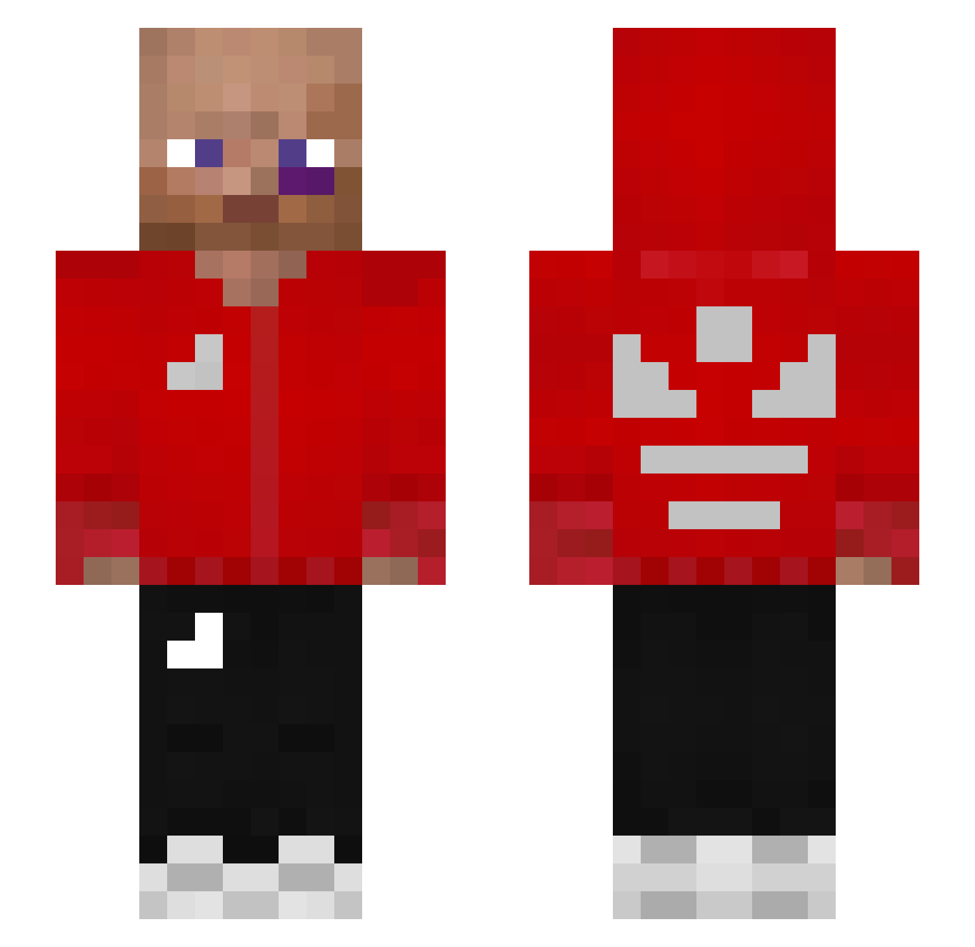 WomanDestroyerXX Minecraft skin, front and back view