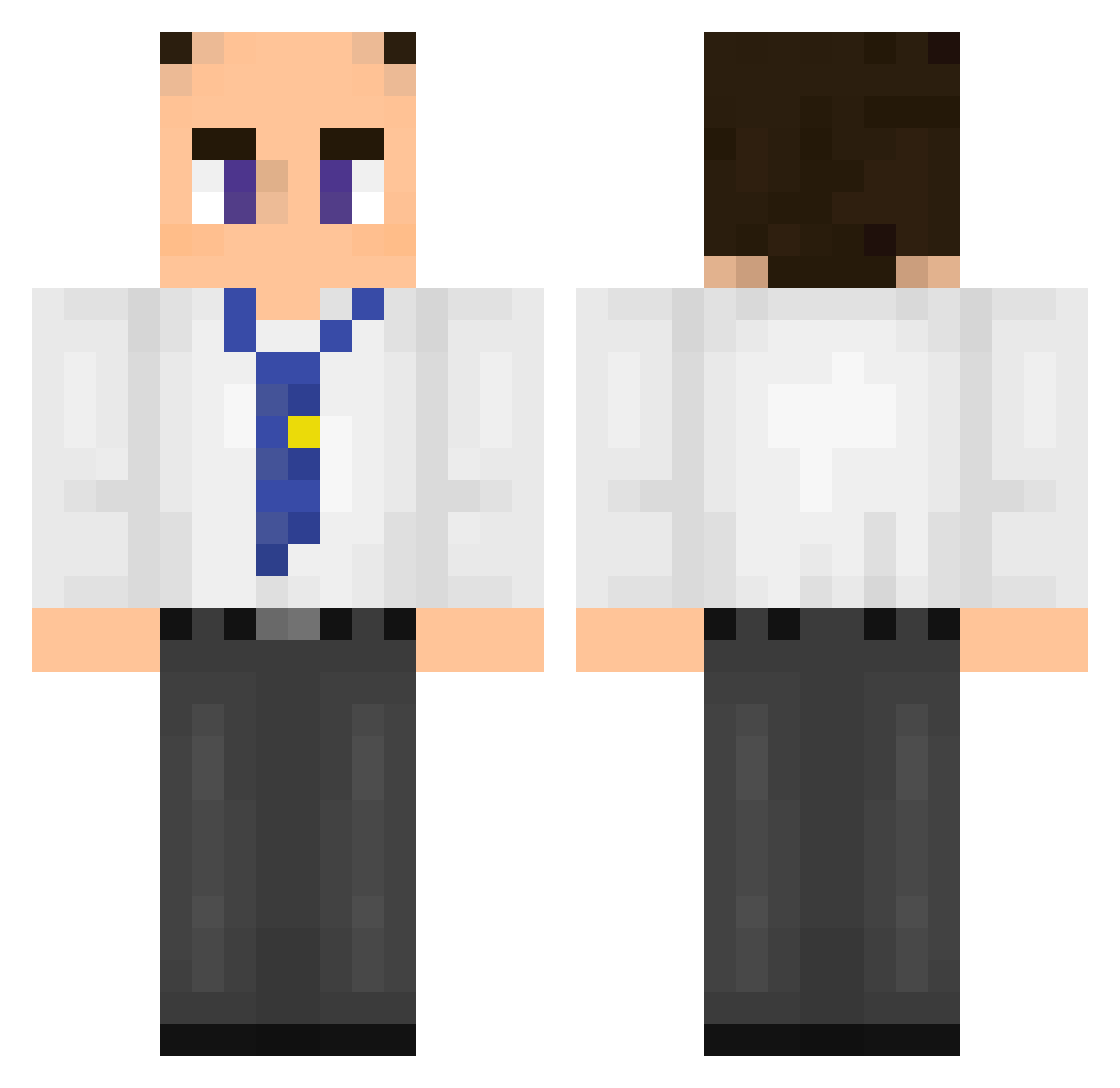 MaiRuOne Minecraft skin, front and back view