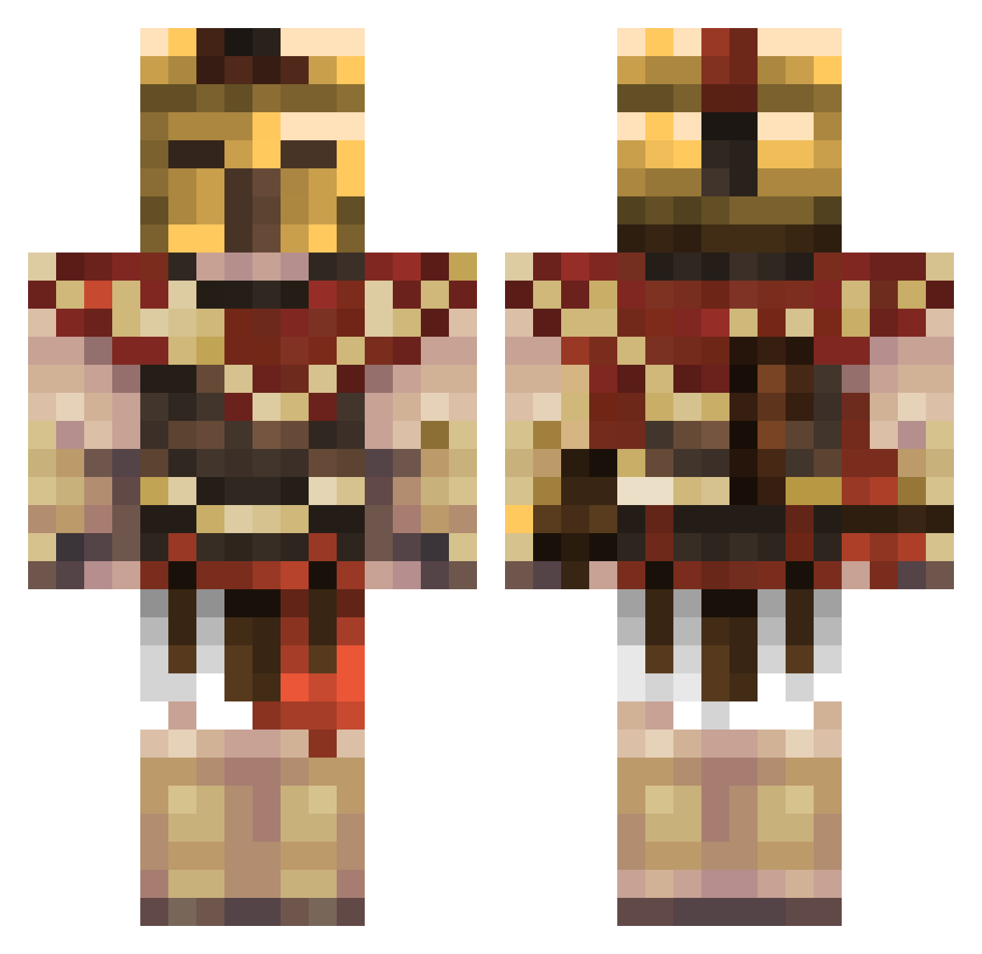 Nova_Strike Minecraft skin, front and back view