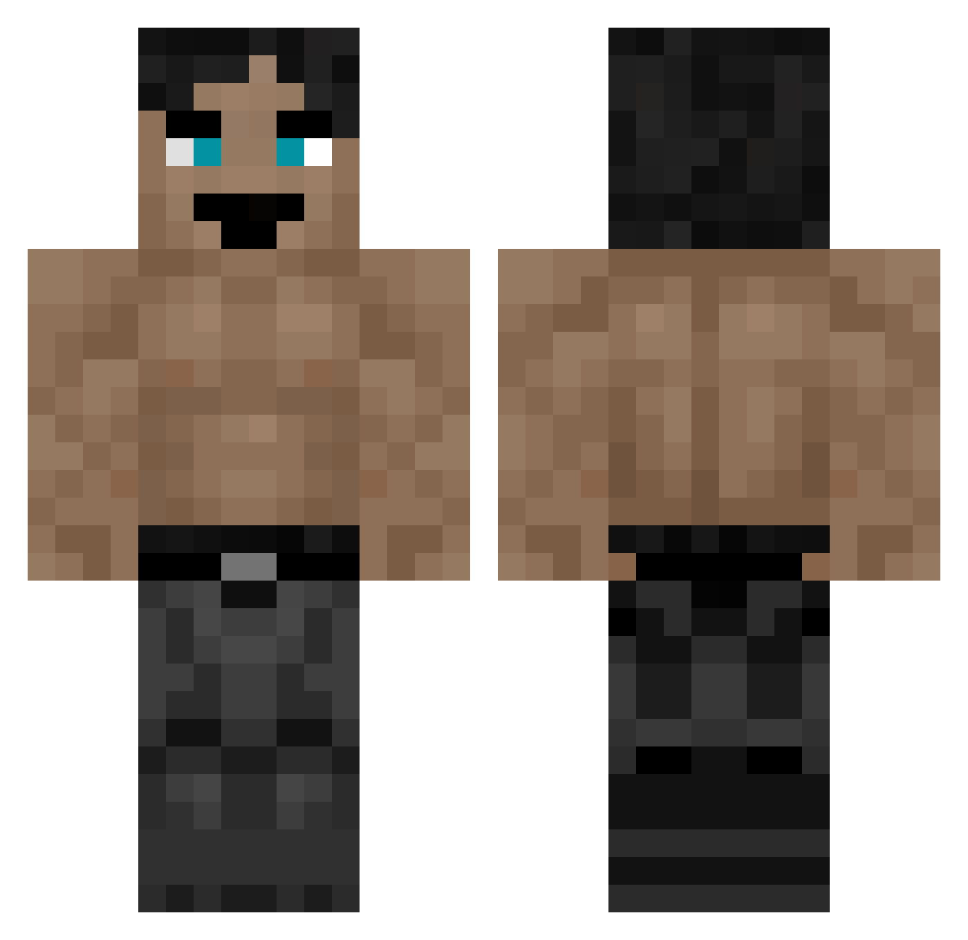 ElLobo151 Minecraft skin, front and back view