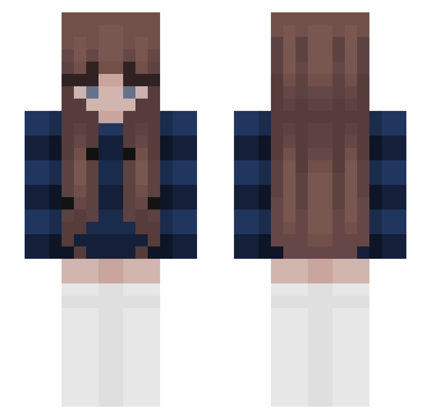 StevesPoo Minecraft skin, front and back view