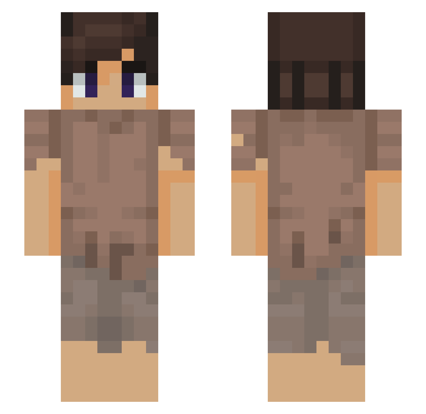 AxVonBraxen Minecraft skin, front and back view