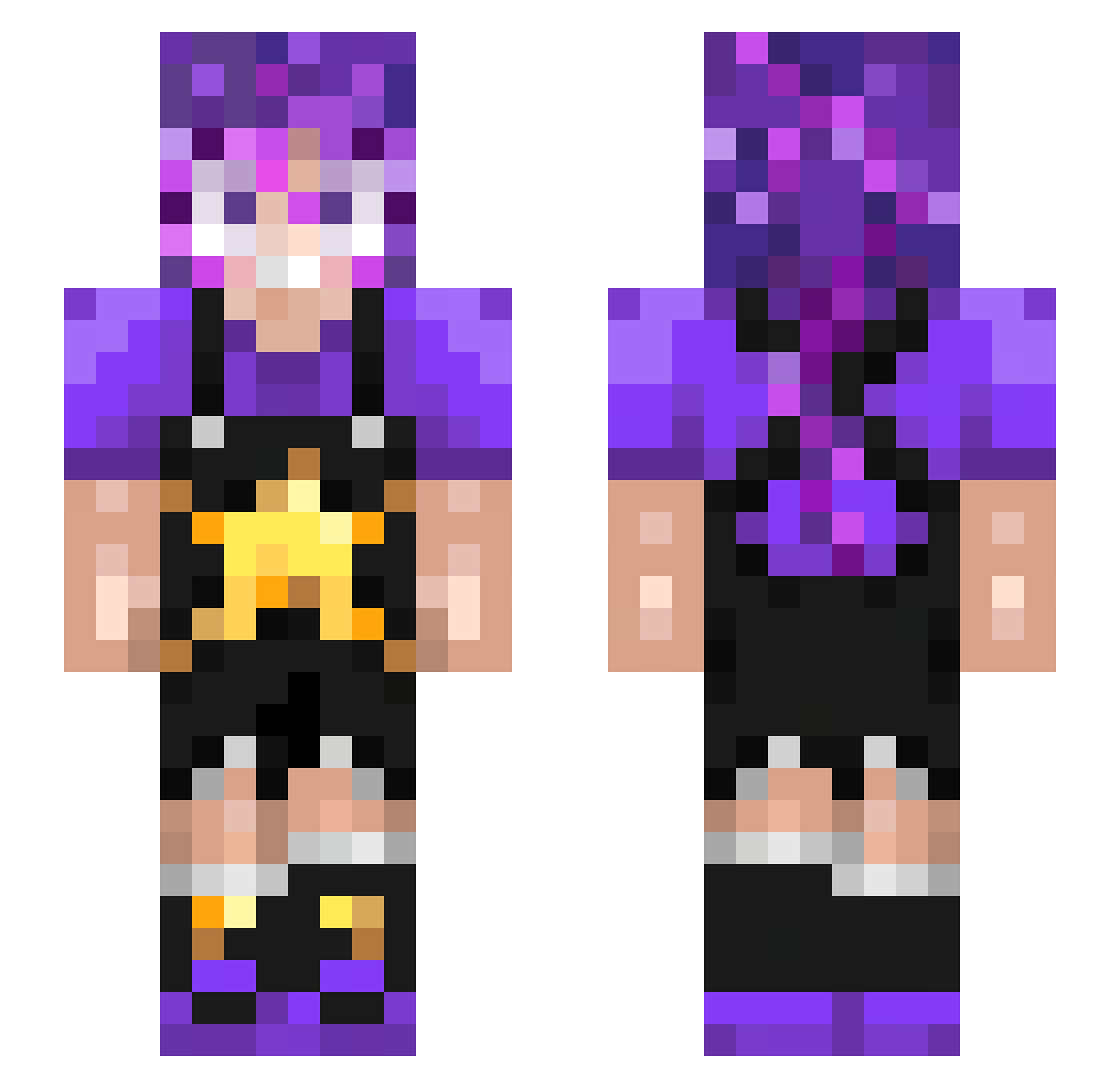 Lily_Love_Braids Minecraft skin, front and back view
