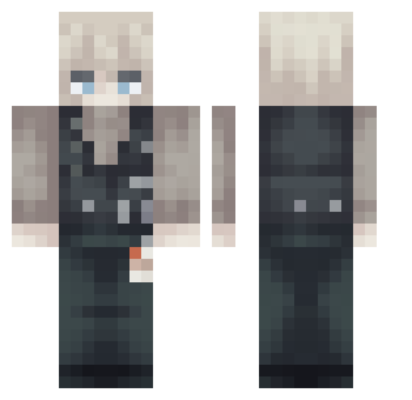 Juno_Xue Minecraft skin, front and back view