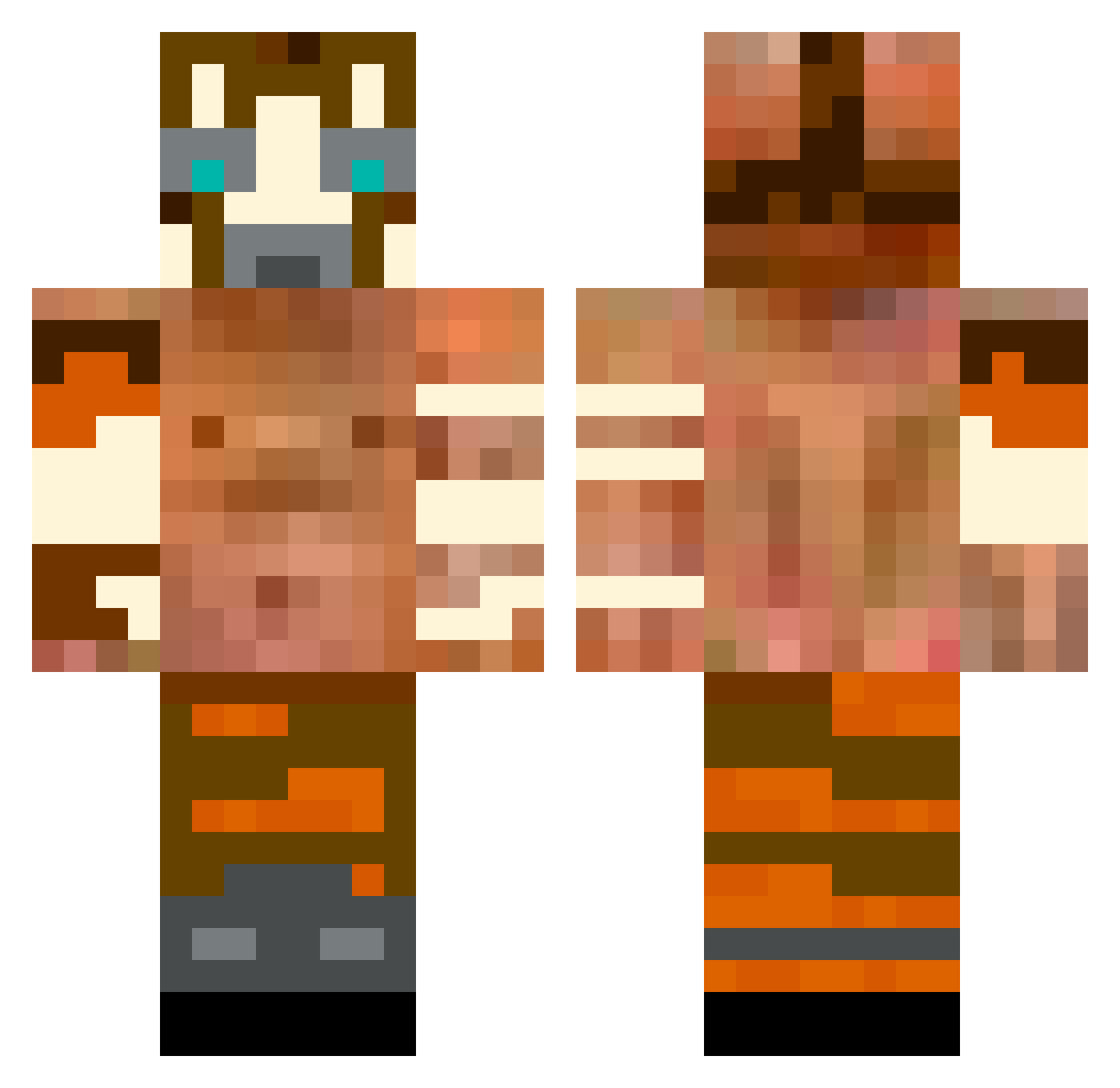 Darca_ Minecraft skin, front and back view