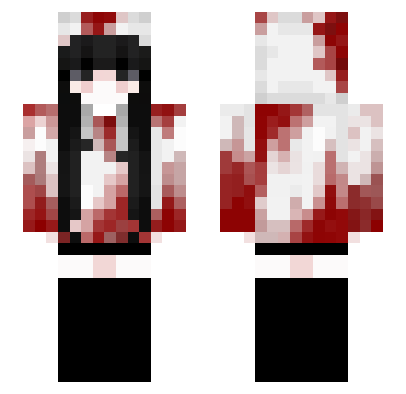 CHIN667 Minecraft skin, front and back view