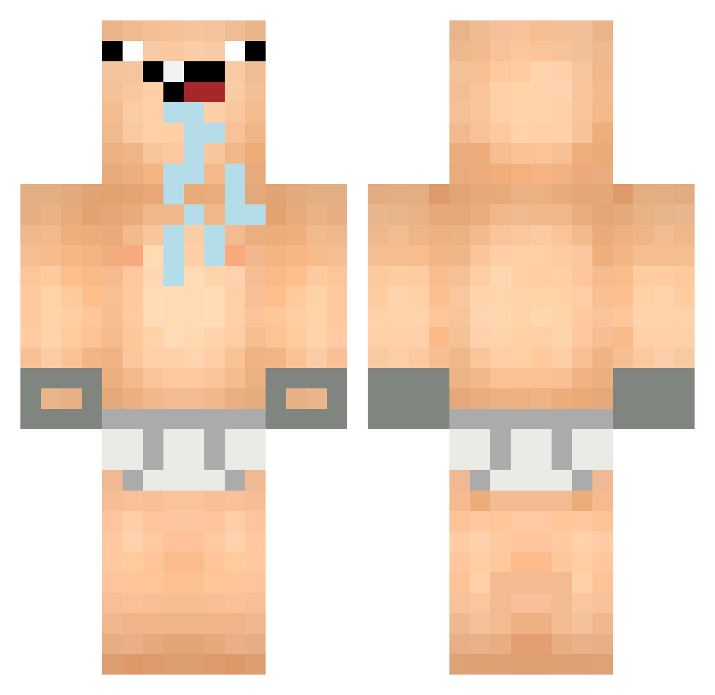 FloKaRis Minecraft skin, front and back view