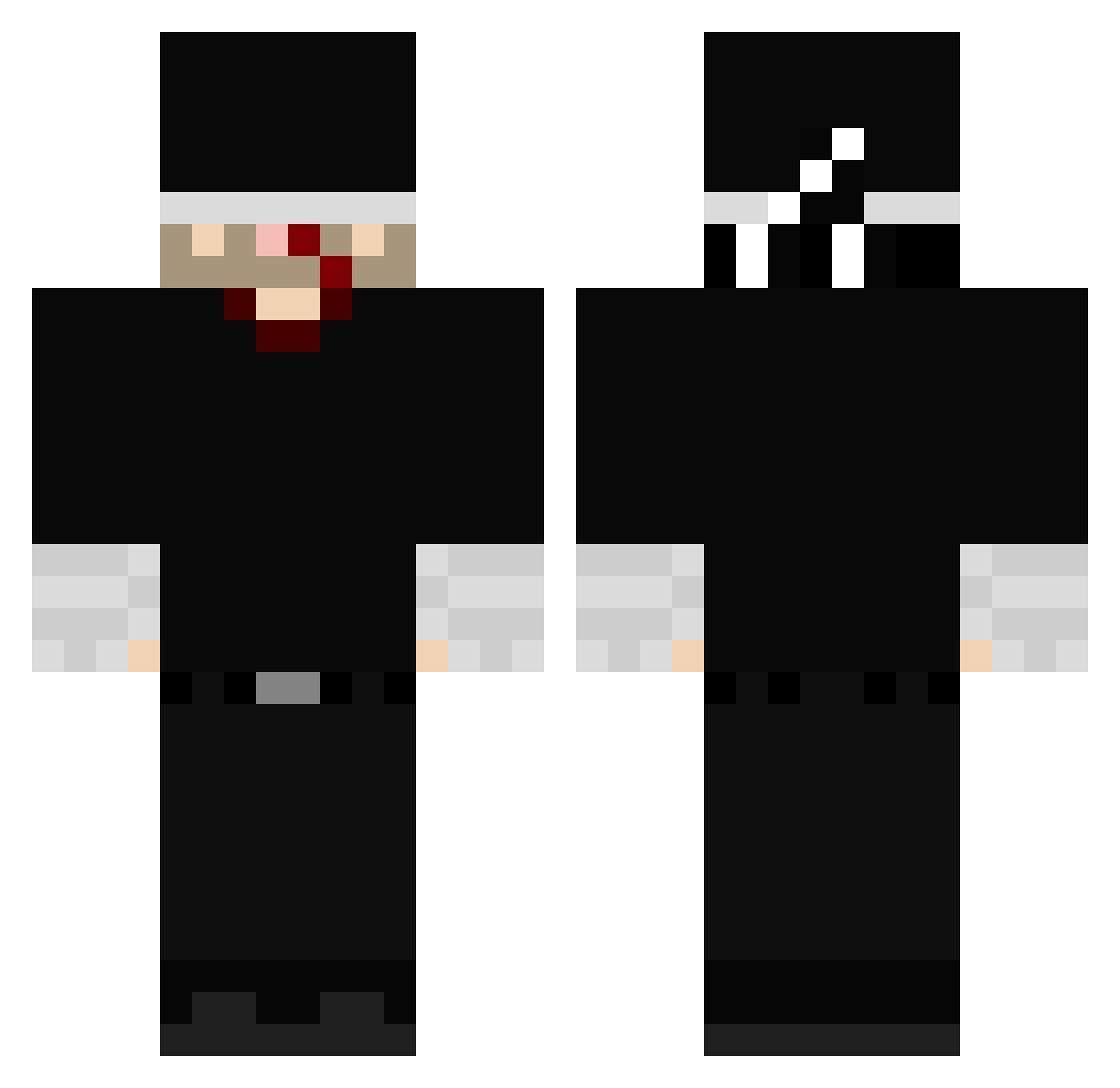 Rehap Minecraft skin, front and back view