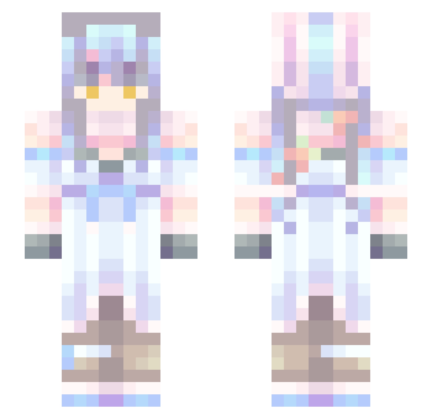 HomareSuzuka_ Minecraft skin, front and back view