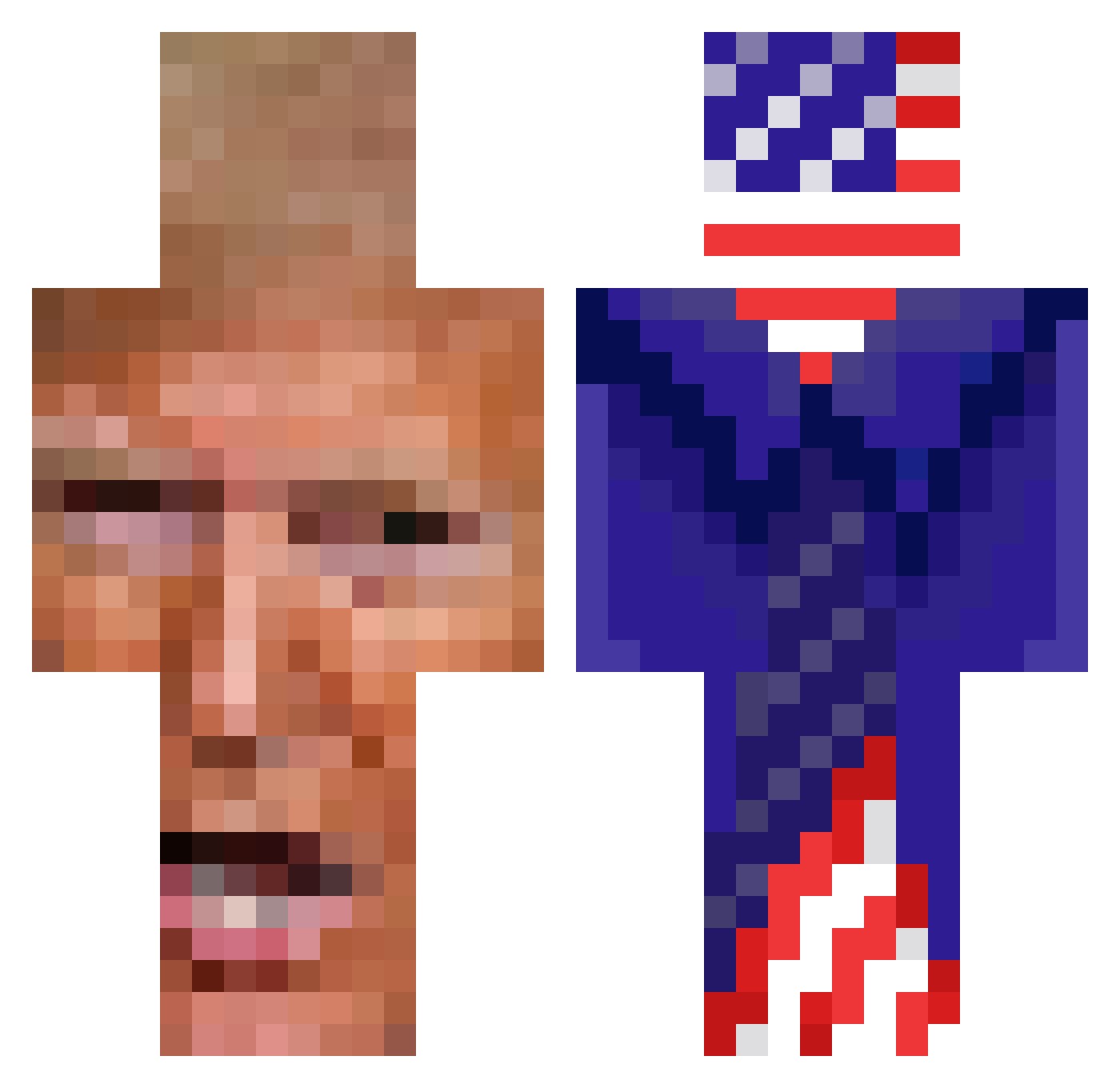 creamincropin Minecraft skin, front and back view