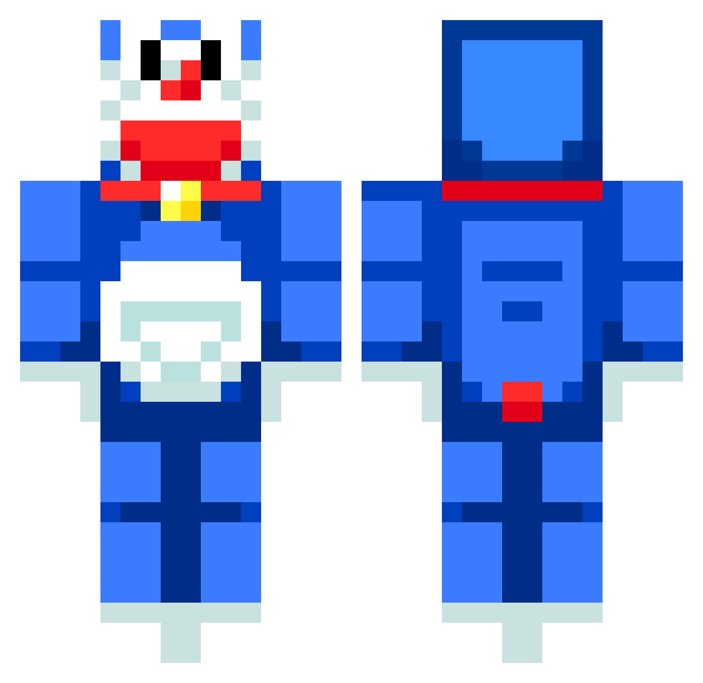 0721GAMANDE Minecraft skin, front and back view